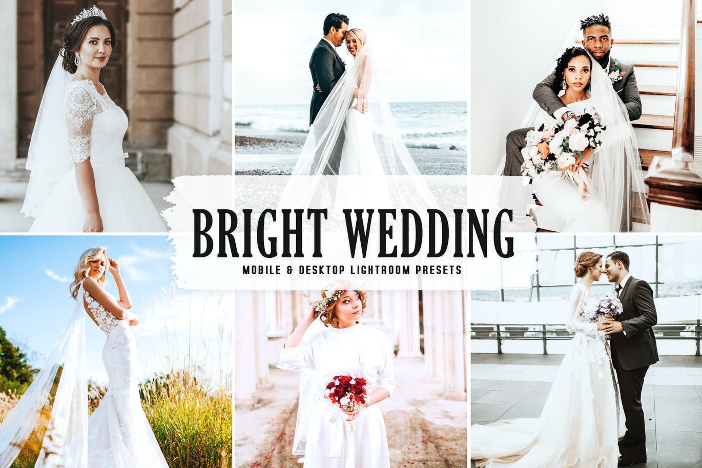 图片[1]-[婚礼LR预设]明亮通透婚礼婚纱Lightroom预设与移动LR预设 Bright Wedding Lightroom Presets-梵摄创意库