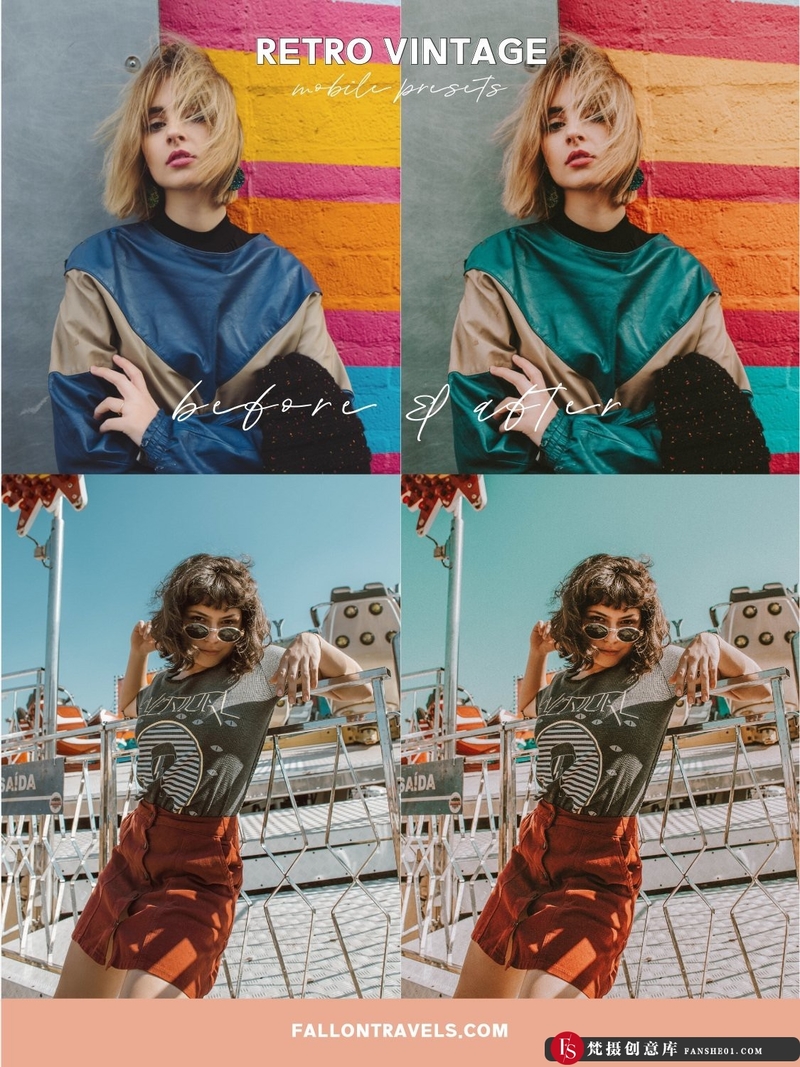 [胶片LR预设]Instagram风格复古电影胶片人像Lightroom预设RetroLightroomPresets