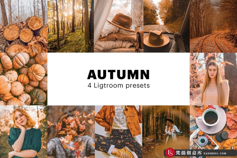 图片[1]-[旅拍LR预设]INS风秋季色调旅拍风光人像LR预设+移动APP预设 4 Autumn Lightroom Presets-梵摄创意库