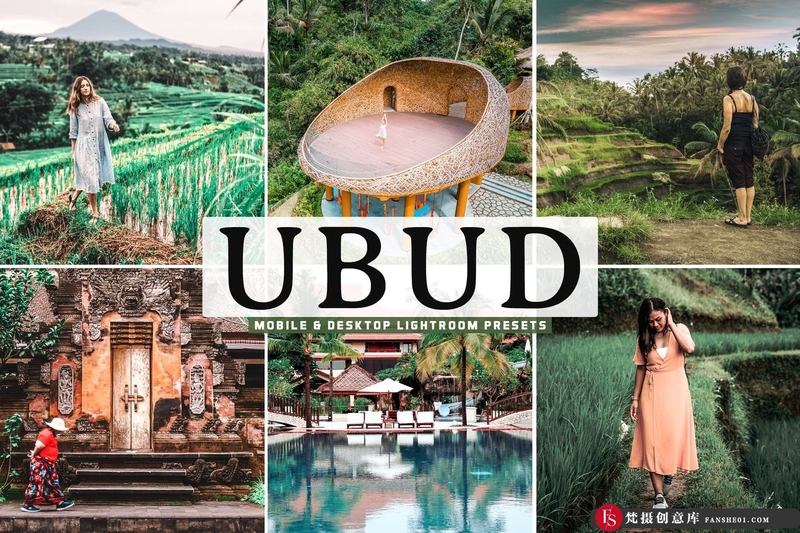 [旅拍LR预设]巴厘岛乌布旅拍人文风光Lightroom预设与移动版LR预设 Ubud Lightroom Presets