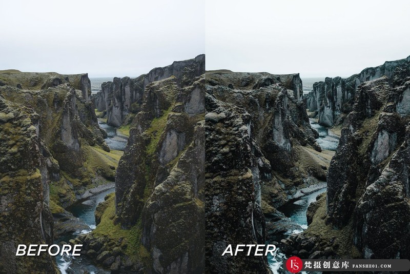 [旅拍LR预设]冰岛旅拍情绪美学电影色调Lightroom预设