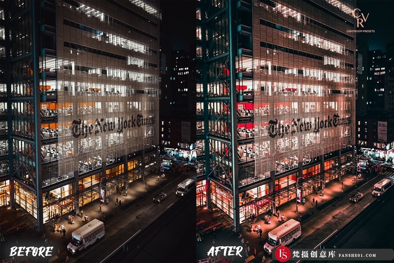 [旅拍LR预设]城市摄影霓虹灯街拍电影后期Lightroom预设NeonLightsLightroomPresets