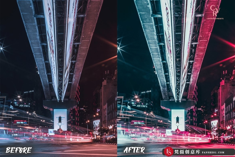 [旅拍LR预设]城市摄影霓虹灯街拍电影后期Lightroom预设NeonLightsLightroomPresets