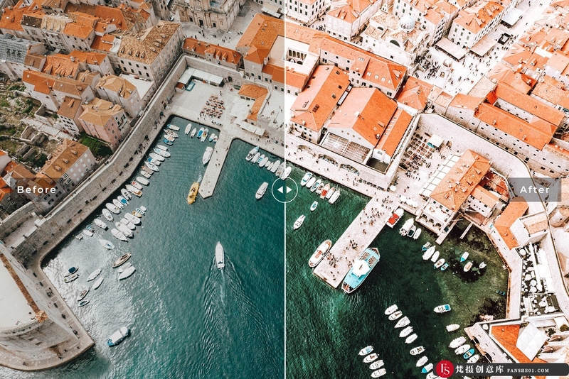 [旅拍LR预设]克罗地亚旅拍人像蓝橙棕色调Lightroom预设 Croatia Lightroom Presets