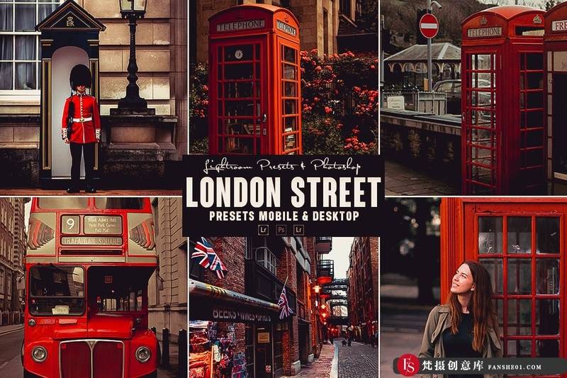 [旅拍LR预设]伦敦城市旅拍人文英伦风格Lightroom预设LondonPhotoshopAction&LightromPresets-梵摄创意库