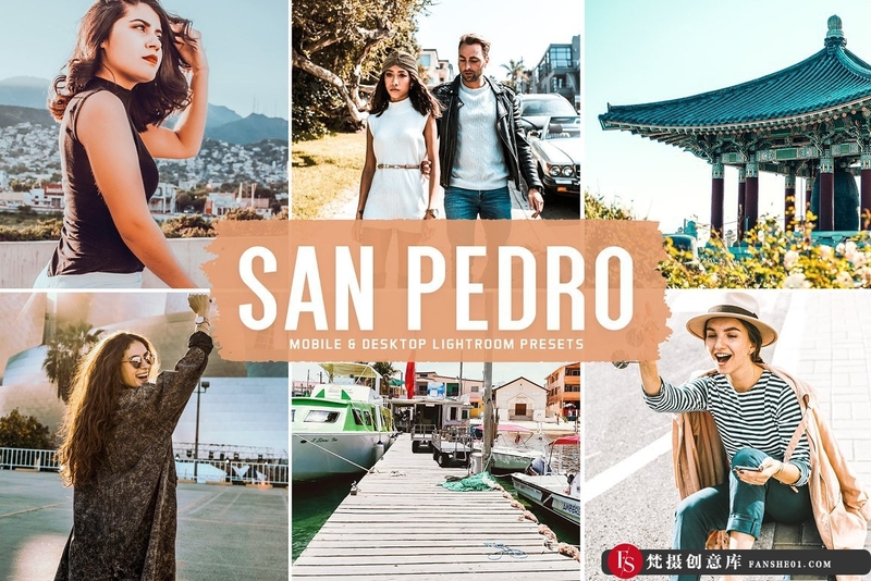 [旅拍LR预设]圣偑德罗旅拍风光人像Lightroom预设和移动LR预设 San Pedro Pro Lightroom Presets-梵摄创意库