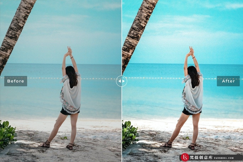 [旅拍LR预设]棕榈滩岛旅拍风光人像Lightroom预设与移动LR预设 Palm Beach Lightroom Presets