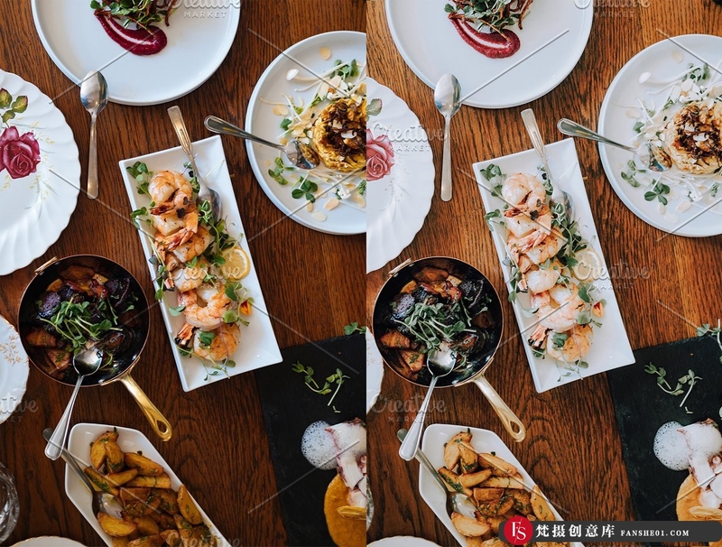 [美食LR预设]清新美食食品食物摄影胶片Lightroom预设APP预设 Lightroom Presets, Food Blogger