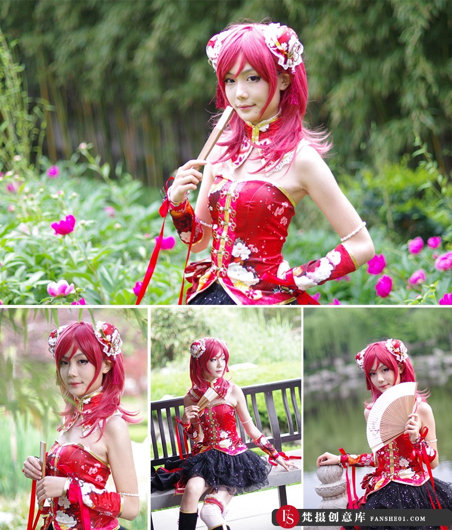 园博园cosplay美少女摄影RAW原片12P，修图练习RAW原图素材