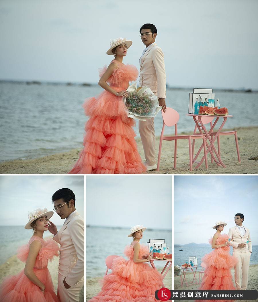海景风光婚礼情侣写真人像摄影RAW原图21P,后期修图RAW素材-梵摄创意库