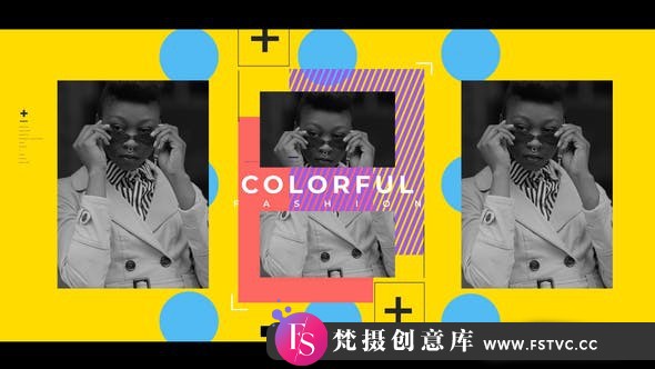[文字标题]彩色时尚图形文字包装片头AE模板- Colorful Fashion Opener-梵摄创意库