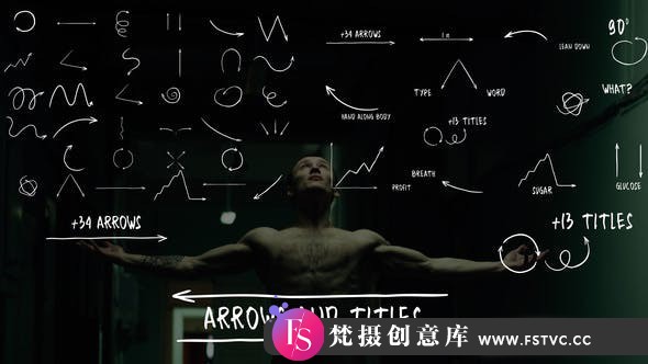 [文字标题]箭头文字标题动画AE模板- Arrows And Titles