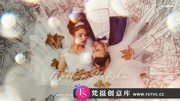 [婚礼AE模板]浪漫梦幻婚礼照片相册片头AE模板- Wedding Slideshow-梵摄创意库
