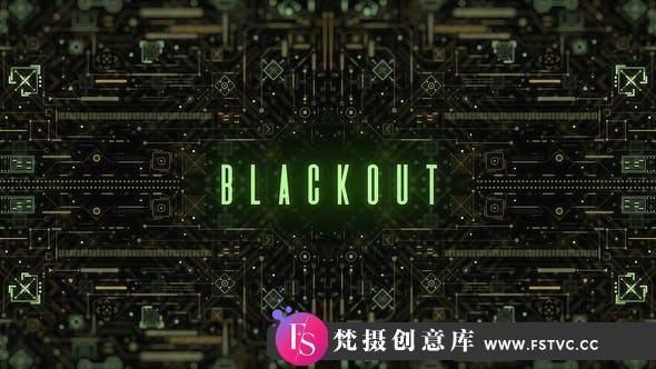[logo模板]科技感元素背景Logo动画AE模板- Blackout 3 Organic Technology Logo-梵摄创意库