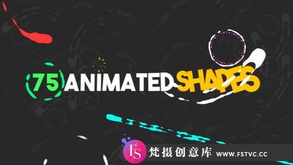 [MG模板]AE模板-75MG流体图形MG动画元素 Shape 75 Animated Elements