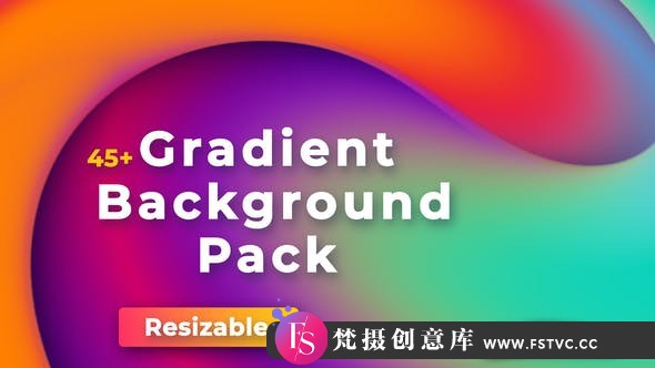 [图片展示]AE模板-45+渐变背景AE模板素材下载 Gradient Backgrounds Pack-梵摄创意库