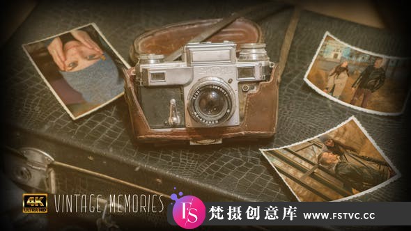 [相册AE模板]AE模板-复古胶片回忆照片相册片头AE模板 Vintage Memories-梵摄创意库