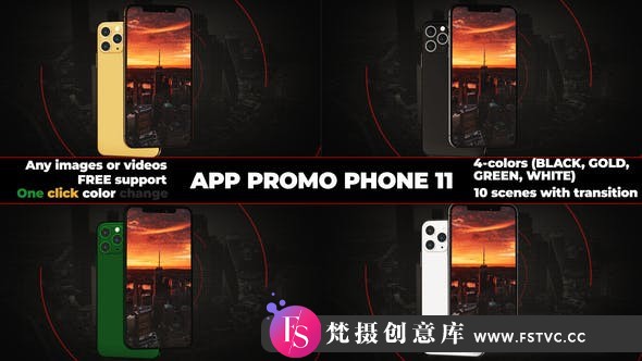 [APP模板]iPhone苹果手机APP宣传动画片头AE模板- App Promo – Phone-梵摄创意库