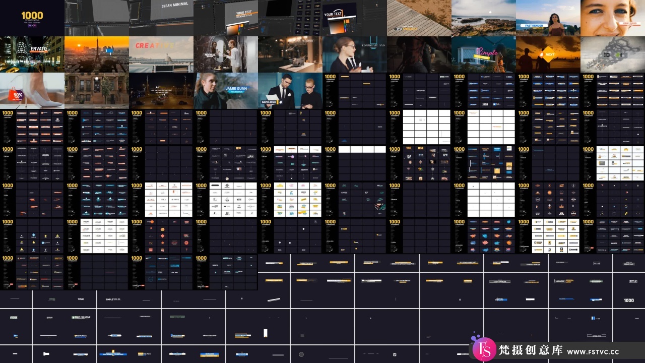 图片[2]-[文字标题]1000组文字标题字幕动画AE模板+PR预设- Typography & Titles-梵摄创意库