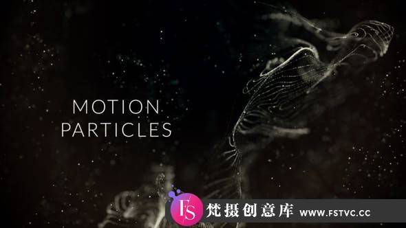 [宣传推广]粒子背景文字宣传片头AE模板- Motion Particles-梵摄创意库