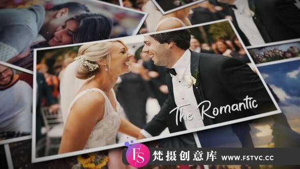 [相册AE模板]浪漫婚礼照片相册片头AE模板- The Romantic Photo Slideshow-梵摄创意库