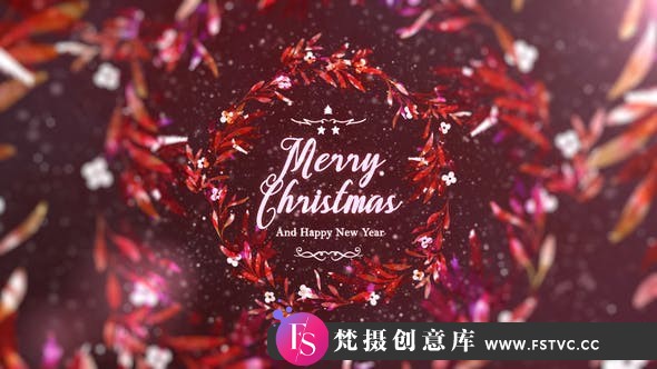 [开场片头]树藤圣诞节粒子文字片头AE模板- Christmas Promo