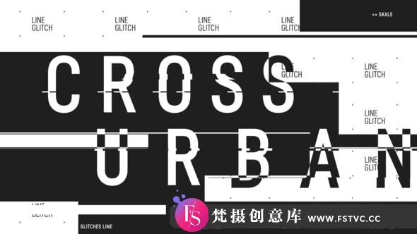 [开场片头]时尚图片视频文字宣传包装片头AE模板- Cross Urban