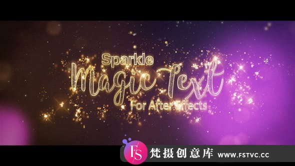 [开场片头]魔法金色粒子文字片头AE模板- Magic Text Intro-梵摄创意库