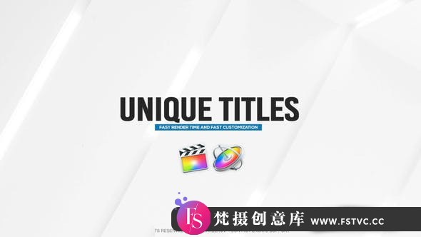 [FCPX 插件]20个现代商务文字标题组合动画FCPX插件- Unique Titles-梵摄创意库