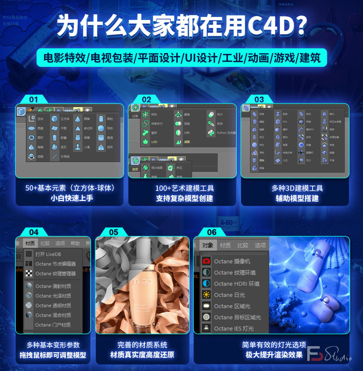 图片[2]-阿波C4D零基础实战特训班2021年1月完结【画质高清有部分工程文件】-梵摄创意库