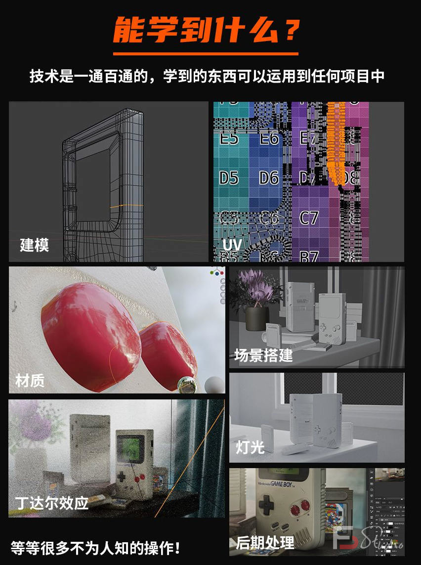 图片[5]-Blender中文教程GameBoy全流程制作2021年6月结课【画质高清有素材】-梵摄创意库