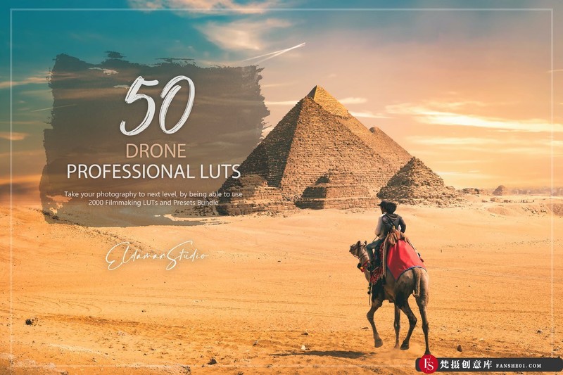 50埃及沙漠无人机电影免费LUT预设和Lightroom预设50DroneLUTsandPresets-梵摄创意库