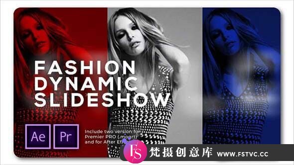 [Premiere预设]PR预设-时尚视频包装宣传片头PR模板 Slideshow Fashion Dynamic-梵摄创意库