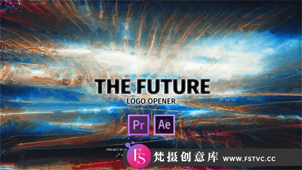 [Premiere预设]PR预设-信号损坏特效Logo动画PR预设  Glitch Logo Opener The Future