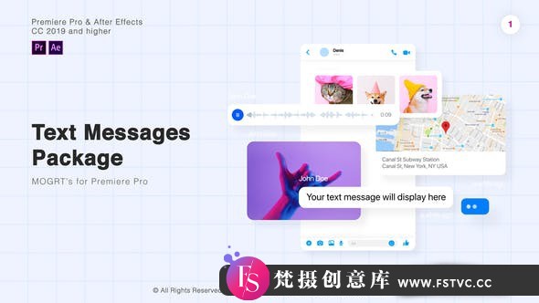 [Premiere预设]PR预设-微信聊天文本信息对话框PR预设 Text Messages Package