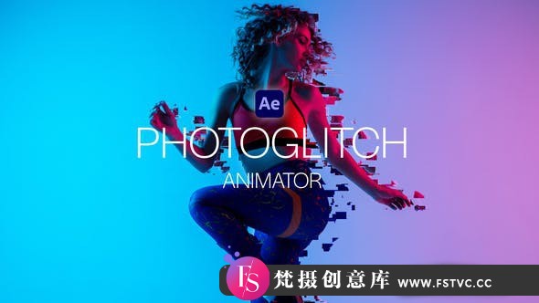 [Premiere预设]图片边缘破碎损坏特效动画PR预设 PhotoGlitch Animator-梵摄创意库