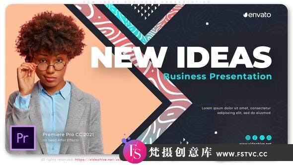 [Premiere模板]PR模板-商业峰会演讲营销宣传片视频剪辑模板 New Ideas Business Presentation - 梵摄创意库-梵摄创意库