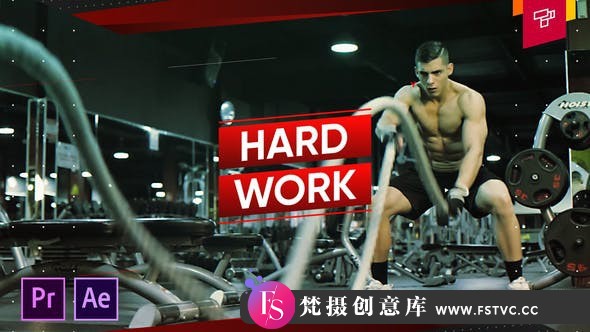 [Premiere模板]PR模板-体育运动宣传片健身房宣传视频模板 Gym & Workout Intro-梵摄创意库