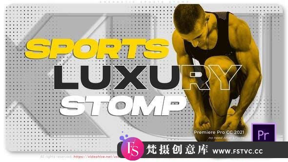 [Premiere模板]PR模板-体育视频健身房定格动画介绍短视频剪辑模板 Sport Shocker. Stomp Promo - 梵摄创意库-梵摄创意库