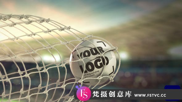 [Premiere模板]PR模板-足球得分标志揭示介绍开场LOGO片头 Soccer Scoring Logo Reveal - 梵摄创意库-梵摄创意库