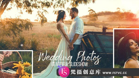 [Premiere预设]浪漫婚礼照片相册片头AE模板+PR预设- Wedding Photos – Beautiful Slideshow