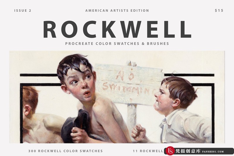 [Procreate笔刷]罗克韦尔（Rockwell）的Procreate笔刷和彩色色板-梵摄创意库