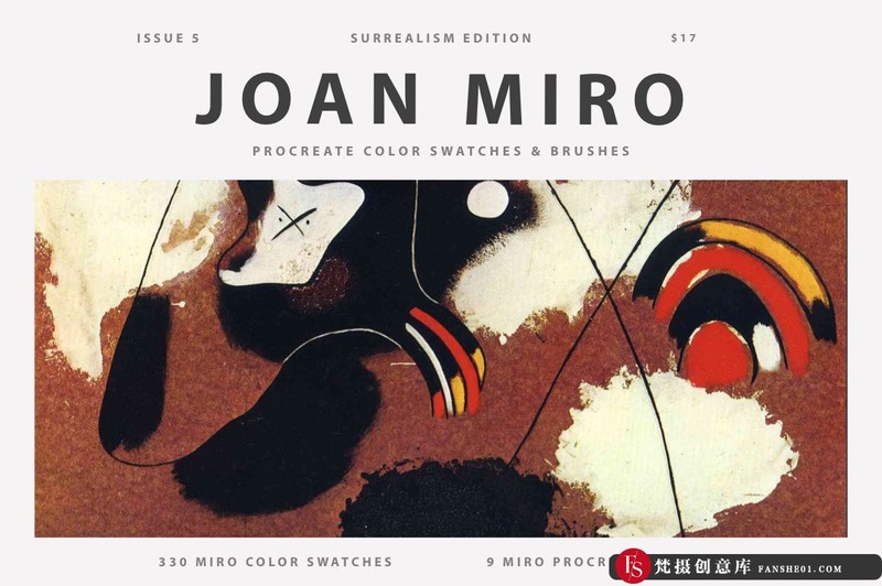 [Procreate笔刷]琼·米罗（JoanMiro）Procreate画笔和彩色色板-附视频教程-梵摄创意库