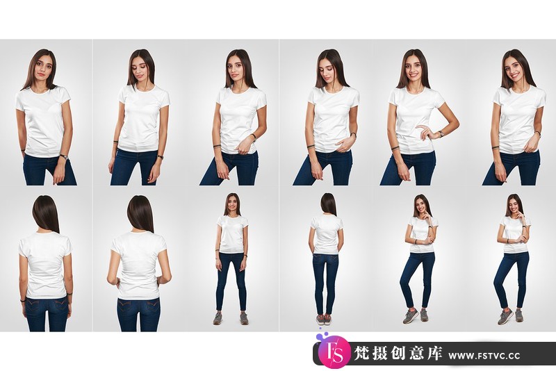 图片[10]-[PS样机模型]女性T恤6套72PSD样机模型大合集FemaleT-ShirtMockupsBundle-梵摄创意库