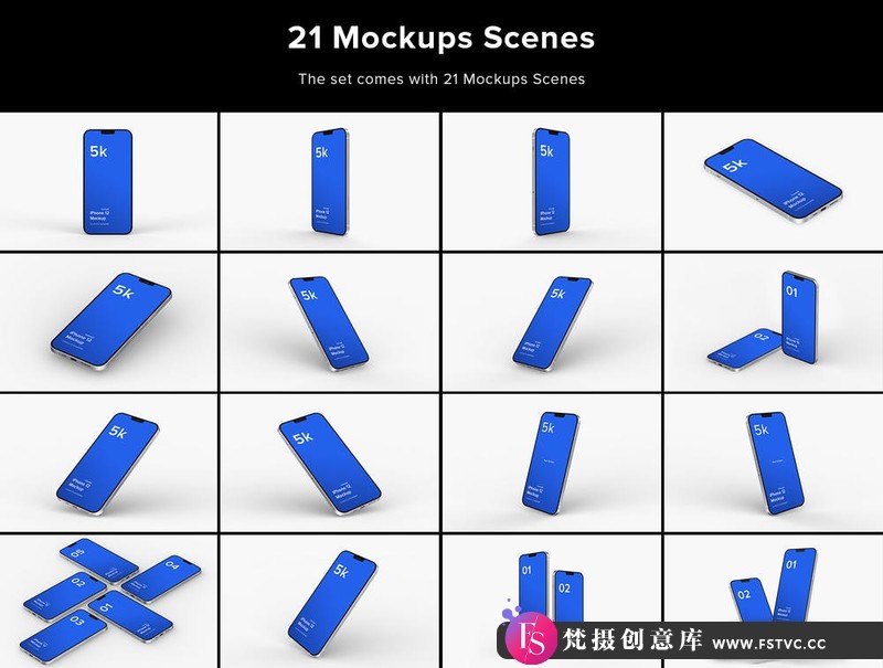 图片[4]-[PS样机模型]高级粘土iPhone12样机模型ClayMockupSet高级智能贴图PSD样机-梵摄创意库