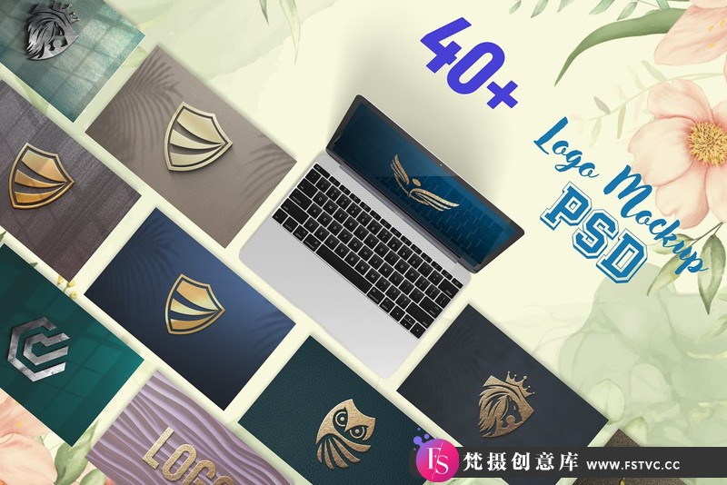 图片[2]-[PS样机模型]40+社交媒体豪华3DLOGO徽标样机模型智能对象PSD模板第一套-梵摄创意库