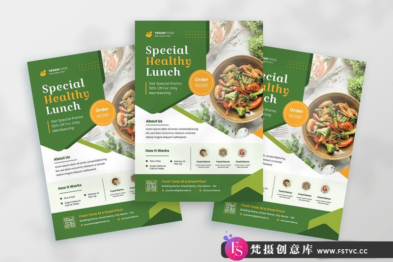 图片[3]-[促销海报]特别健康午餐传单PSD模板SpecialHealthyLunchFlyer-梵摄创意库