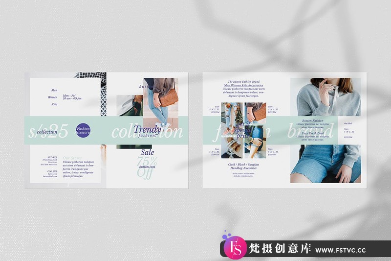 图片[3]-[促销海报]时装店宣传推广双折小册子PSD模板FashionStoreBifoldBrochure-梵摄创意库