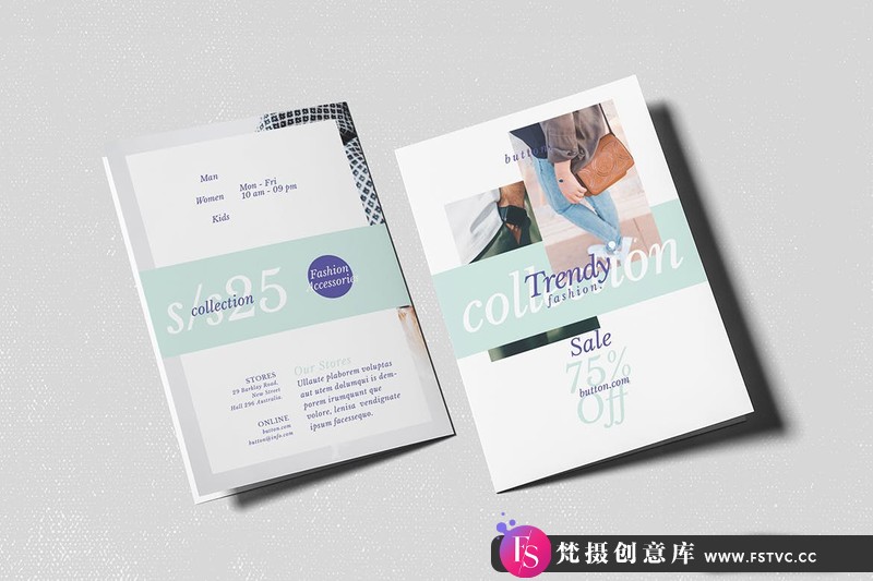 图片[5]-[促销海报]时装店宣传推广双折小册子PSD模板FashionStoreBifoldBrochure-梵摄创意库