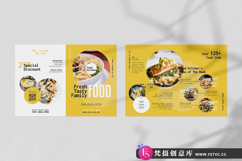 图片[5]-[文化美食]美食食品双折小册子宣传册PSD模板FoodBifoldBrochure-梵摄创意库